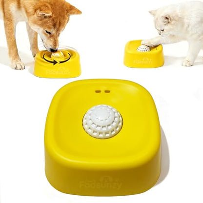 Slow Feeder Dog Bowls for Liquid with Rolling Ball, Interactive Lick Bowl Licking Slow Feeder for Wet Food, Water & Treats Lick Toy for Dogs Cats Large Medium Small - color: Style1-Yellow