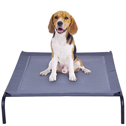 Giantex Elevated Pet Bed for Medium Large Dogs, Keep Pets Cool, Portable Raised Pet Cot Indoor Outdoor Camping, Waterproof Breathable Mat Steel Frame, Easy Assembly (X-Large) - size: X-Large