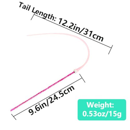 4PCS Silicone Cat Wand Toy, Interactive Cat Toys for Indoor Cats, Interactive Silicone Tail Teaser Wand,Interactive Teasing Stick for Cat Kitten Funny Exercise