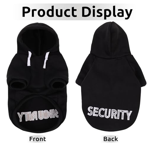 Dog Hoodie,Flannel Pet Hooded Sweater with Hat Puppy Pullover Sweater Shirt,Dog (Security Black,M) - color: Security, size: Medium
