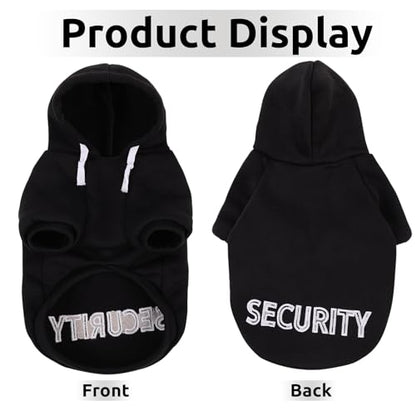 Dog Hoodie,Flannel Pet Hooded Sweater with Hat Puppy Pullover Sweater Shirt,Dog (Security Black,M) - color: Security, size: Medium