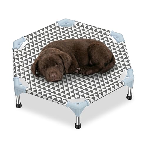 Kuntrust Elevated Outdoor Dog Bed (6 Sided Small, Triangle) - size: 6 sided Small