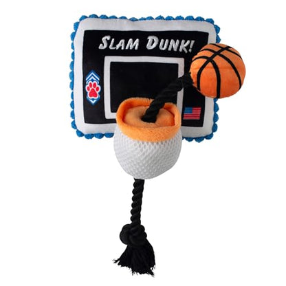 Fringe Studio Plush Dog Toy with Rope, TAKE IT to The Hoop, Pet Shop Collection (314245) - color: Hoop