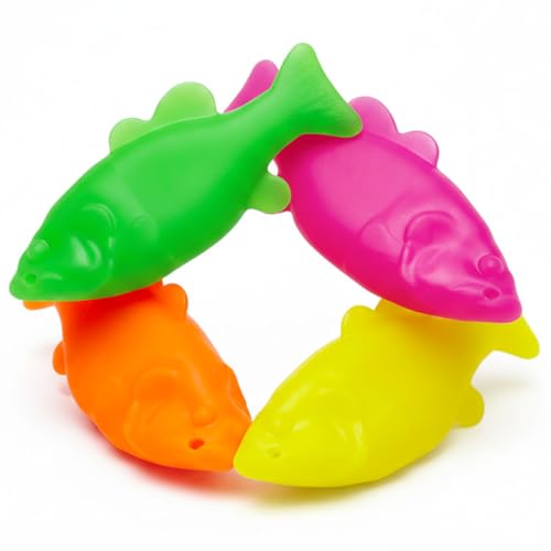 Ruff Dawg Flying Fish Floating Dog Toy – (1 pc) Assorted Colors – Durable Rubber Fetch & Water Toy with Rope Hole – Gentle on Teeth, BPA & Latex Free – Made in USA - size: Medium