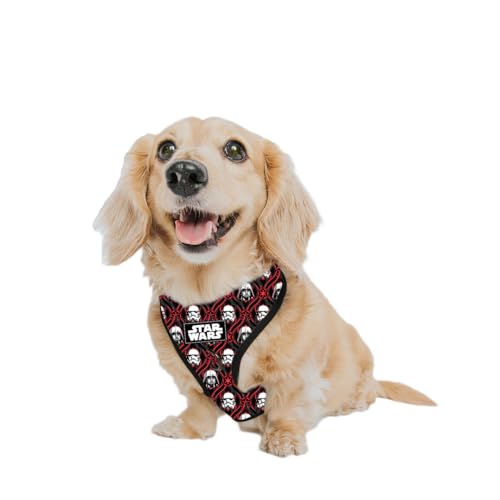 Sassy Woof Dog Adjustable Harness - Star Wars™ The Dark Side - XS, Breathable Mesh, No Pull Design with Two D-Rings, Patented Design, Perfect for Small Dogs and Puppies - size: X-Small, style: Harness