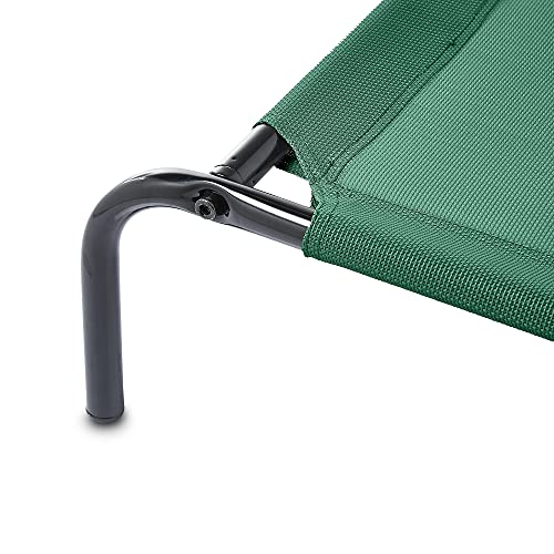 Amazon Basics Cooling Breathable Elevated Dog Bed with Metal Frame for Medium Dogs, 43" x 26" x 7.5", Green - color: Green, size: Medium