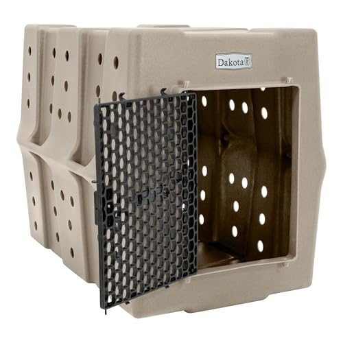Dakota 283 Canine Rough and Tough Economy Dog Crate w/ Removable Two-Way Door - Heavy Duty Outdoor Kennel for XL Breed Dogs (Sandstone, Extra Large) - color: Sandstone, size: X-Large