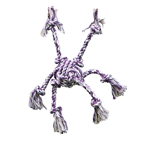 Meow&Woof Interactive Rope Toys for Aggressive Chewers - 1.7lbs Indestructible Ropes with 7 Knots for Large Dogs, Tug of War Teeth Cleaning Enrichment for Medium Breeds-Blue