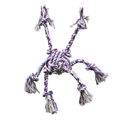 Meow&Woof Interactive Rope Toys for Aggressive Chewers - 1.7lbs Indestructible Ropes with 7 Knots for Large Dogs, Tug of War Teeth Cleaning Enrichment for Medium Breeds-Blue