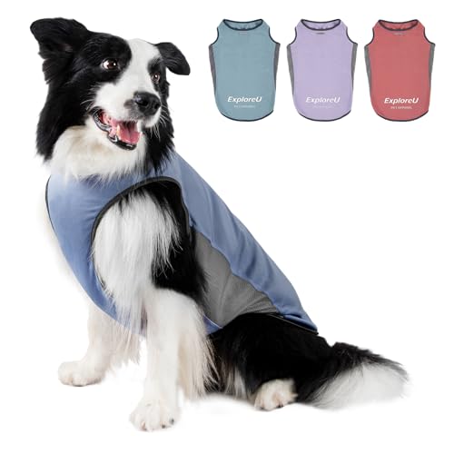 Dog Shirt, Cooling Vest Lightweight Breathable, Dog T-Shirts All-Season UV Protection Pet Clothes Quick Dry Soft Stretchy Pet Shirt Vest for Small Medium Large Dogs (Water Drop 1PC, Small) - color: Water Drop, size: Small (18-24lbs)