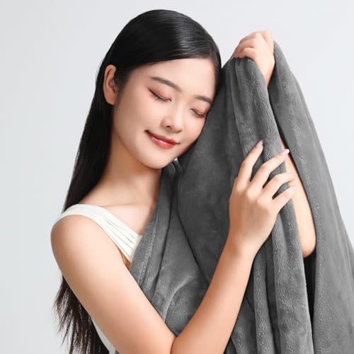 Waterproof Bed Blanket, Waterproof Pet Blanket, Double-Sided Flannel Waterproof Leak-Proof Spill-Proof Cover Blanket for Dogs and Cats, Home Protection Cover, Camping and Travel(30"×40", Grey) - color: Grey