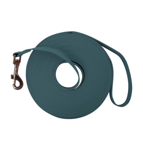 Dog Leash Obedience Recall Training Agility Lead, Waterproof, Easy to Clean, Odor Resistant, Durable,5ft 10ft 16ft 32ft 50ft Outdoor Training Leash - Great for Play, Backyard, Camping - color: Dark Green, size: 16FT