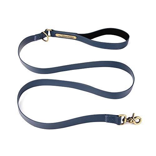 Tuff Pupper Classic 6 Foot Heavy Duty Dog Leash | 10x Stronger Than Leather | 100% Waterproof & Odor Proof Dog Leash | Tough Rust-Proof All Metal Hardware - color: Midnight Blue