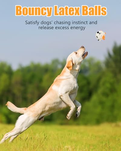 Dog Toys Squeaky, Interactive Latex Rubber Cute Animal Pet Toy Pack Squeak Balls for Puppy Small Medium Breed Dogs - style: Cow, Chicken