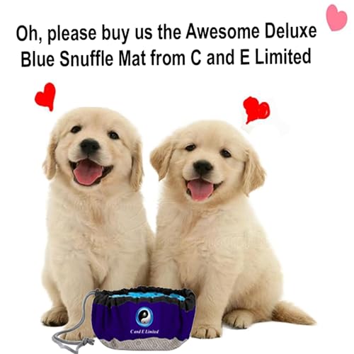 Awesome Deluxe Blue Snuffle Mat; Beautiful Custom Yin-Yang Symbol Snuffle Mat for Dogs, Sniff Mat for Dog. Corrects Too-Fast Eating Habits. Perfect for Bored or Anxious Dogs