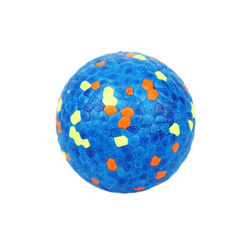 Large Indestructible Dog Ball for Aggressive Chewers, E-TPU Durable Fetch Ball for Large Medium Dogs, Outdoor Indoor, Pool Play, Puppy Birthday Gift, (3 Inch, Pack of 1) - color: Blue, size: Large