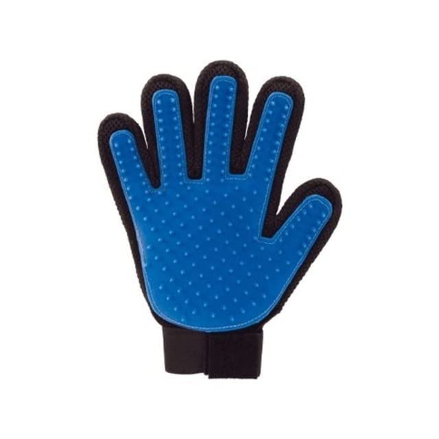 Pet Hair Remover Glove - Gentle Pet Grooming Glove Brush - Deshedding Glove - Massage Mitt with Enhanced Five Finger Design - Perfect for Dogs & Cats with Long & Short Fur - 1 Pack (Right-Hand), Blue