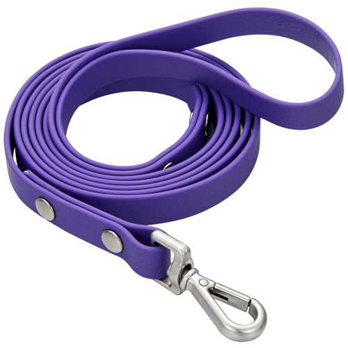 Waterproof Long Dog Training Leash 10ft Outdoor PVC Dog Leashes Great for Large Medium Small Dog Training Lead,Beach,Yard,Play,Camping(Purple - color: Purple, size: 10ft
