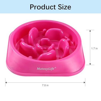 MateeyLife Slow Feeder Dog Bowls 2PCS, Anti-Choking Puzzle Dog Food Bowls, Anti-Slip Interactive Feeding Slow Down Eating, Bloat Stop Maze Dishes for Medium Large Breeds Purple&DarkBlue - color: C-Purple&DarkBlue, size: Medium