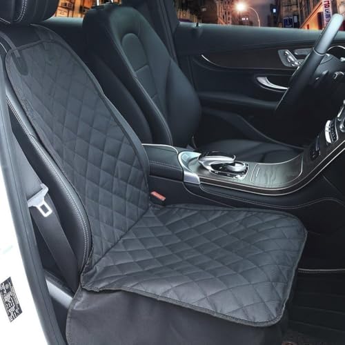 Dog Seat Cover Cars Trucks SUVs, Thick 600D Waterproof Pet Car Seat Cover Dog, Heavy Duty & Wear-Resistant Durable Nonslip Backing with Side Flaps, Scratchproof Dog Front Seat Cover - color: black, size: 1 PCS