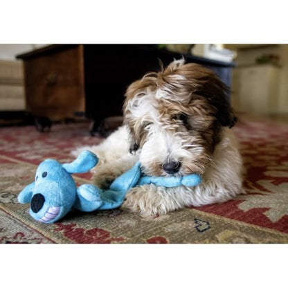 Smiling Loofa Mat Plush Dog Toy, 12 inch Long with 13 Squeakers, Cute Soft Squeaky Toy for Medium, Small, Large Dogs and Puppies, Indoor Fetch and Tug Play
