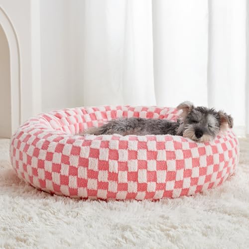 BFPETHOME Dog Beds for Large Dogs, Orthopedic Dog Bed for Medium Large Dogs,Big Waterproof Couch Pet Bed with Removable Washable Cover - color: Pink, size: 24"L x 24"W x 8"Th