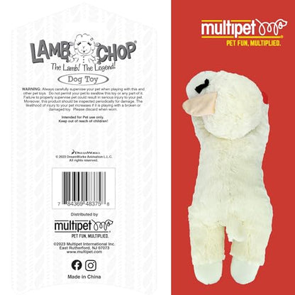 Multipet Lamb Chop Dog Plush Toy - Squeaky Toy for All Dogs - Extra Soft Plush - Stuffed Animal for Cuddling & Playing - Jumbo (24", Cream) - size: 24" Jumbo, style: White