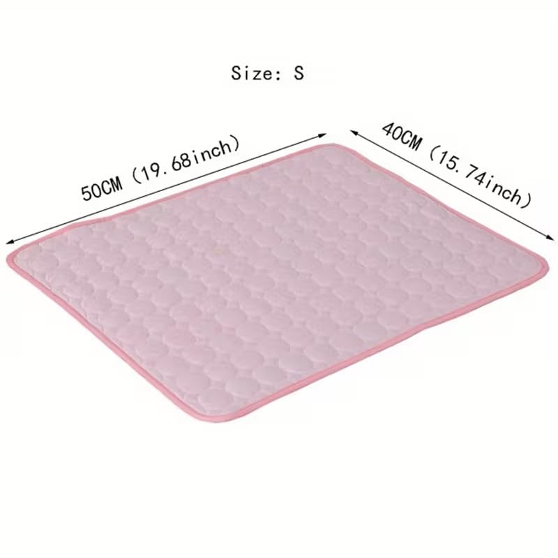 1pcs Dog Bed Cover Pet Blanket for Furniture Bed Couch Sofa Reversible, Breathable, Washable Pet Blankets, Dog Cooling Mat, Pink, 50 * 40cm - color: Pink, size: 50*40cm