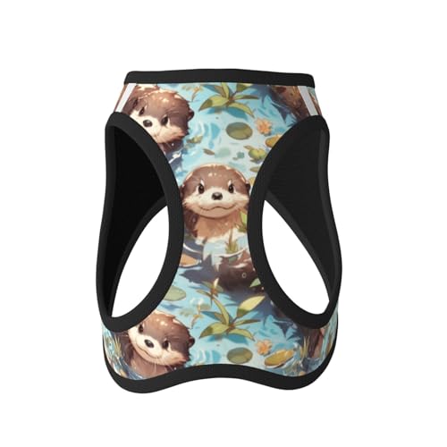 Otter Pet Harness Escape Proof Dog Harness Adjustable Mesh Padded Reflective Dog Vest Harness and Leash Set Medium - color: Style 6, size: Medium