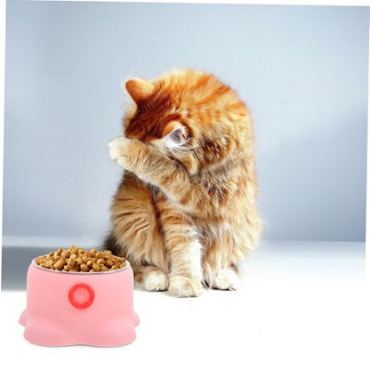VICASKY Stainless Steel Pet Bowl Cat Water Bowl -Spill Portable Dog Dish Indoor Outdoor Use - color: Pink