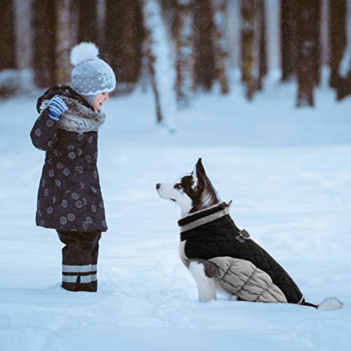 Lelepet Dog Coat Warm Dog Winter Coat Waterproof Dogs Jacket with Harness Built in Reflective Pet Fleece Vest Zip-Up Cold Weather Coats for Small Dogs Turtleneck & Windproof Coats Chihuahua Black XS - color: Black, size: X-Small