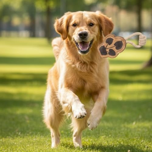 Natural Jute Dog Chew Toy – Tough & Durable Plant-Shaped Puppy Toy, Safe Teething Chew, Interactive Training & Play Toy for Small, Medium & Large Dogs - style: Plant Shape