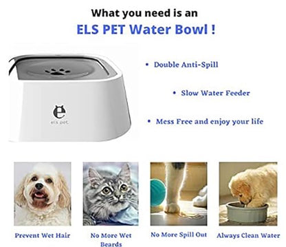 Whitedrop Pet Bowl Anti-Splash Water (Blue) - 35 oz, Cat, Plastic