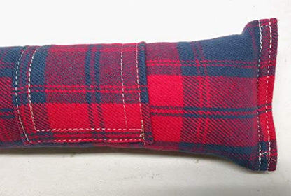 15 Inch Refillable Catnip Kicker Toy for Cats and Kittens Handmade Plush Kick Stick Filled with 1 Ounce Canadian Catnip with Extra Catnip Included Red Flannel - color: Red Flannel