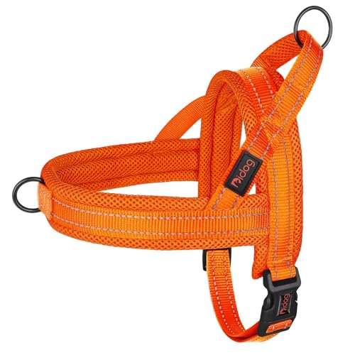 Didog No Pull Dog Harness with Soft Mesh Padded,Reflective & Quick Fit Light Weight Dog Strap Vest Harness,Easy for Walking Training (S:Chest 18-22", Orange) - color: Orange, size: S: Chest 18-22", Fit 19-29 lbs