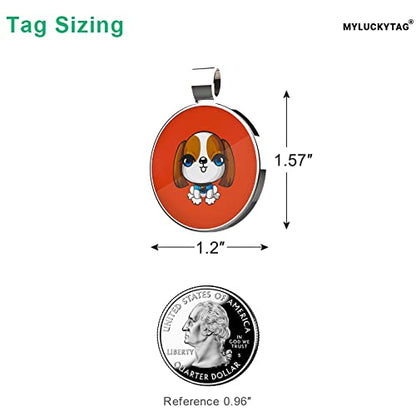 QR Code Pet ID | Personalized Dog & Cat Collar Tag | Online Profile with Instant Scanned Location Alert Email - style: Little Girl