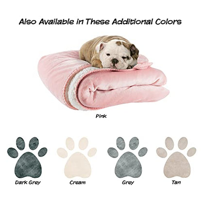 Waterproof Pet Blanket - 50x60-Inch Reversible Sherpa Fleece Throw Protects Couches, Cars, and Beds from Spills, Stains, and Fur by PETMAKER (Pink) - color: Pink, size: Small
