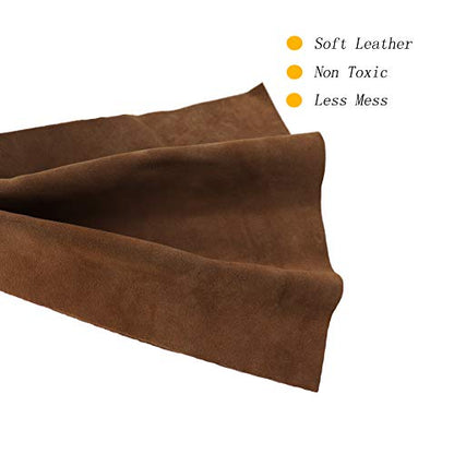 Lifeunion Dog Tug Bite Toy with Handle Leather Soft Durable Dog Training Tug of War Toys (Brown)