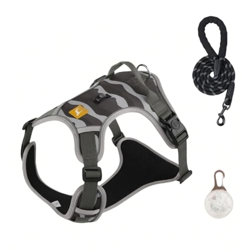 Chesoon Dog Harness Lightweight Reflective Adjustable Breathable Easy Control Comfort Fit for Walking Hiking 49.6-99.2lb / 4.0-7.5kglb / 4-7.5kg Grey S - color: Grey, size: S