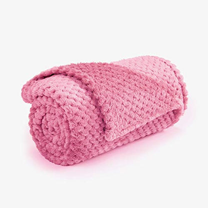 Dog Blanket,Soft Fuzzy Blankets for Puppy, Small,Medium,Large,X-Large Premium Fluffy Blankets Plush Fleece Throw Dog Bed, Couch, Sofa, Reversible Travel Warm Covers - color: Pink, size: S（24x32 inches）