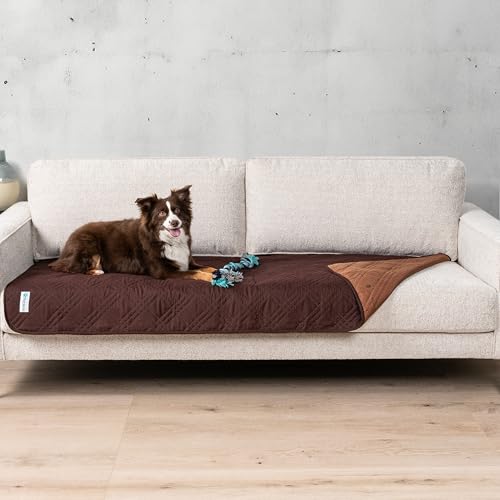 PetAmi Waterproof Couch Cover for Dogs, Waterproof Pet Blanket, Reversible Furniture Cover Sofa Protector for Pet Cat Bed, Washable Waterproof Blanket Dog Cover for Couch Seat, 30x70 Brown - color: Brown, size: 30 x 70 Inches