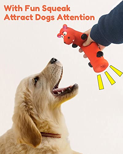 Pweituoet 9" Squeaky Dog Toys - 3 Pack Funny Rubber Squeaky Toys, Latex Dog Chew Toys for Puppy