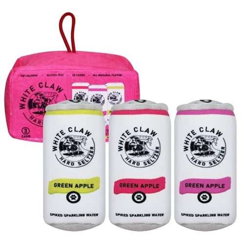 Puppy Plush Squeaky Hide-and-Seek Toy, Funny Imitation Wine Bottle Pattern, Three Miniature Toys and Activity House Combination Set Suitable for Small, Medium and Large Dog Birthday Gifts Rose