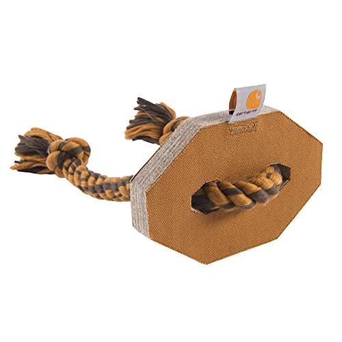 Carhartt Pet Training Tools, Rugged Dog Tool for Tug and Fetch, Firm Duck Hex Dog Pull (Carhartt Brown) - style: Firm Duck Hex Dog Pull