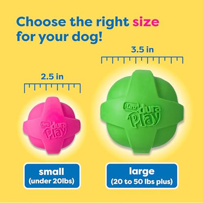 Hartz DuraPlay Bacon Scented Dog Toys, Large 1 Count, Colors may vary - size: 1 Count, style: Large Ball