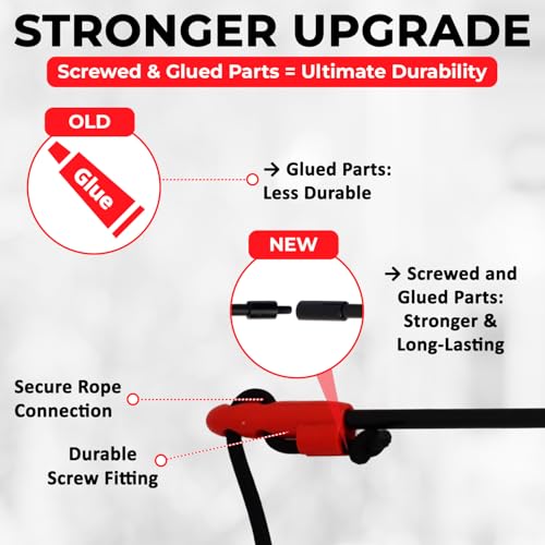 PET Wrangler 2.0 - Upgraded Flirt Pole for Dogs, Interactive Dog Toy with Reinforced 50" Pole &10ft Cord, Creates Extended Play Area, 3 Changeable Lures for Training, Exercise, & Enrichment