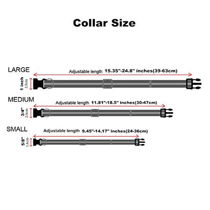 NIMBLE Dog Collar Waterproof Pet Collars Anti-Odor Durable Adjustable PVC & Polyester Soft with Reflective Cloth Stripe Basic Dog Collars S/M/L Sizes (Small (9.45”-14.17”inches), Emerald Green) - color: Emerald Green, size: Small (9.45”-14.17”inches)