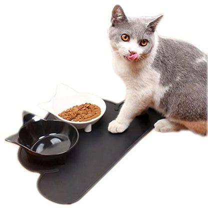 Cat Bowls, Anti-Slip Multi-Purpose Cat Food Bowl Pet Water Bowl Cat Feeding Bowl for Cats and Small Dogs (Yellow) - color: Yellow