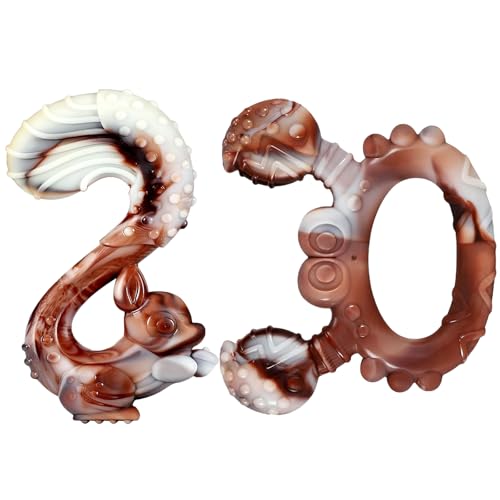 Indestructible Dog Toys for Aggressive Chewers, Tough and Durable Chew Toys for Large Medium Dogs, Interactive Dog Chew Toys to Keep Them Busy (F Squirrel+Crab) - color: F Squirrel+Crab