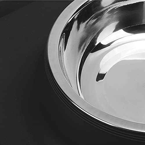 GLOGLOW Nan Dog Bowls with Non Slip Silicone Mat, Stainless Steel Double Bowls Set, Foldable for Small Medium Dogs and Cats Dog Daily Necessities (Black)